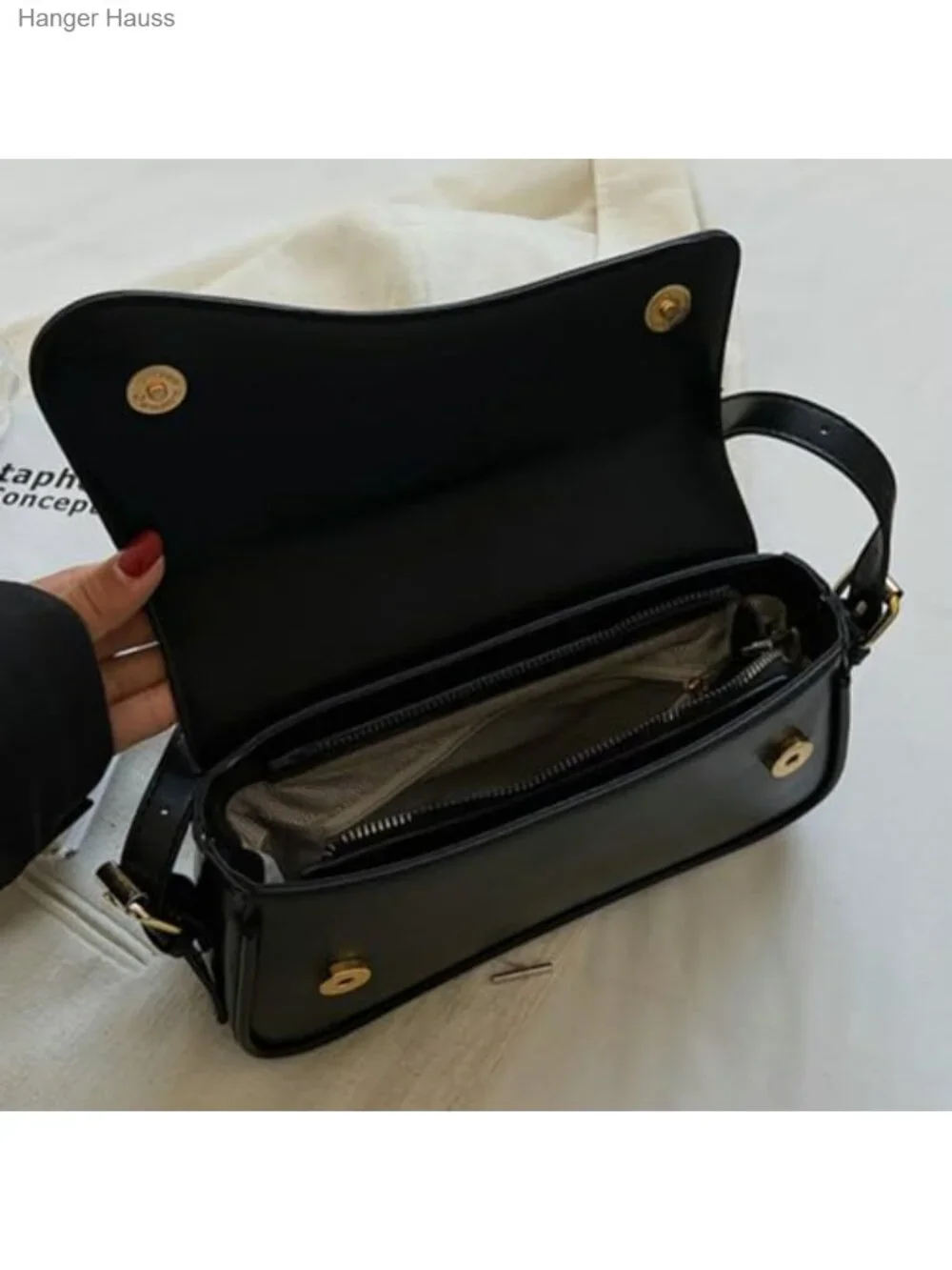 Vegan Leather Retro Y2K Hobo Shoulder Bag Adjustable Strap Tote
